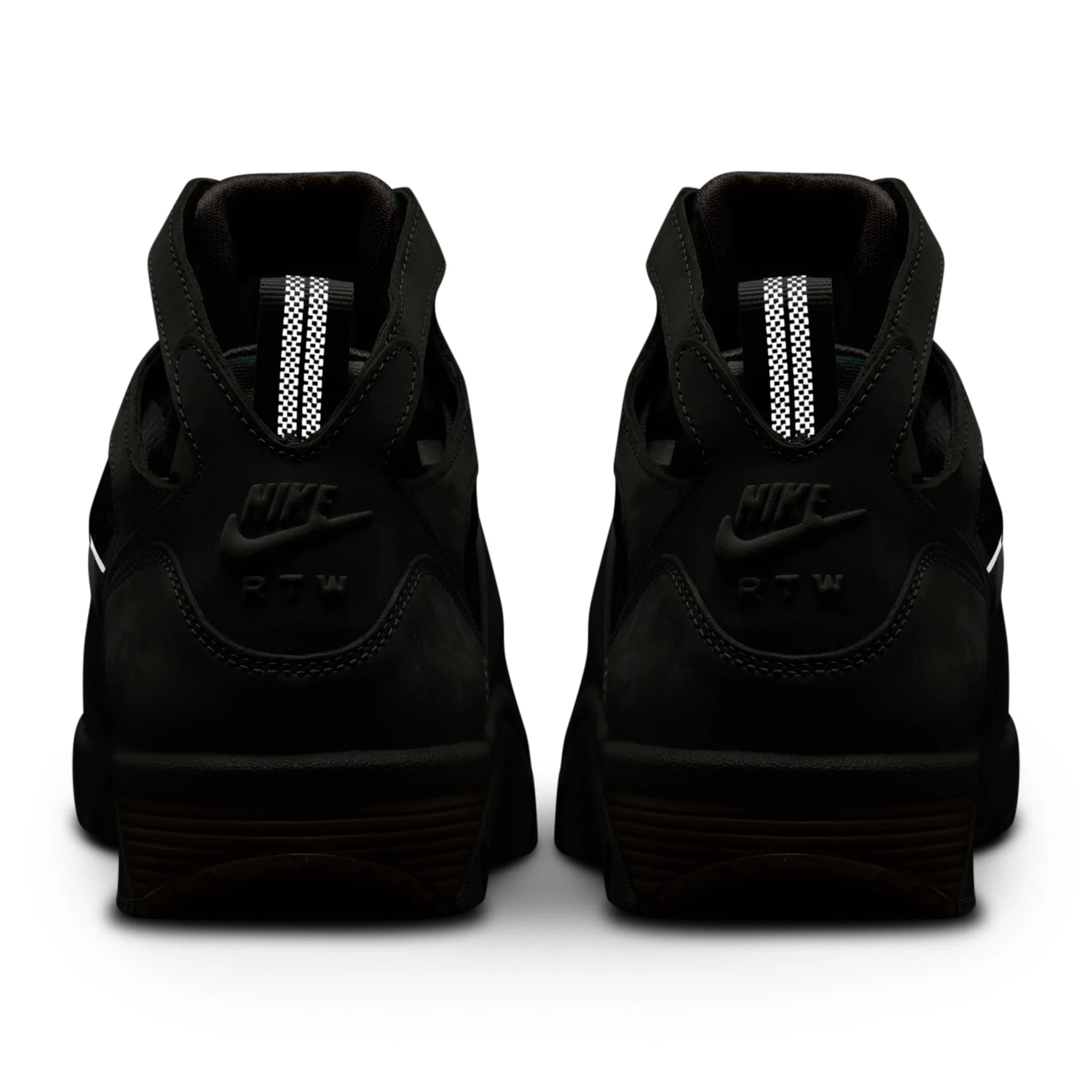 Back reflective view of Corteiz x Nike Air Huarache Gully Grey FQ8793-001